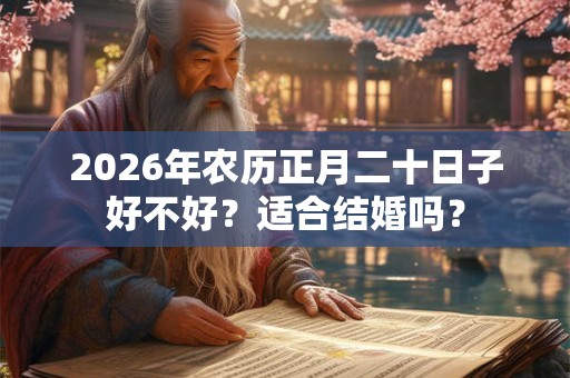 2026年农历正月二十日子好不好？适合结婚吗？