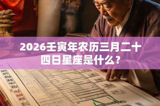 2026壬寅年农历三月二十四日星座是什么？