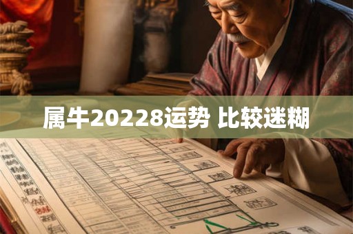 属牛20228运势 比较迷糊