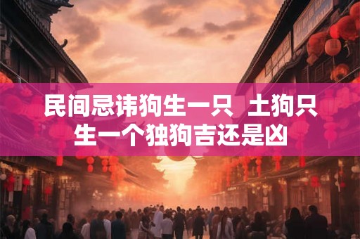 民间忌讳狗生一只 土狗只生一个独狗吉还是凶 民间忌讳狗生一只 土狗只生一个独狗吉还是凶