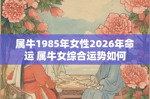 属牛1985年女性2026年命运 属牛女综合运势如何