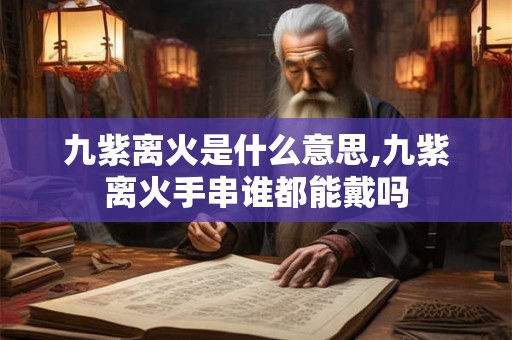 九紫离火是什么意思,九紫离火手串谁都能戴吗