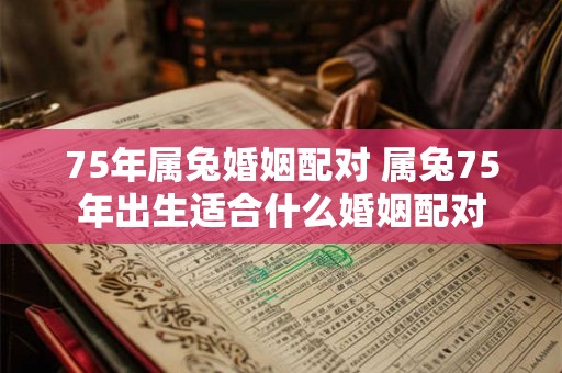 75年属兔婚姻配对 属兔75年出生适合什么婚姻配对