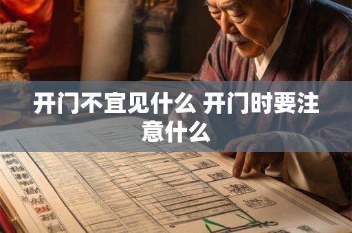 开门不宜见什么 开门时要注意什么
