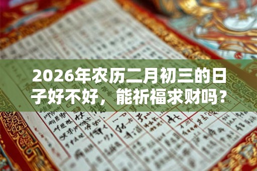 2026年农历二月初三的日子好不好，能祈福求财吗？