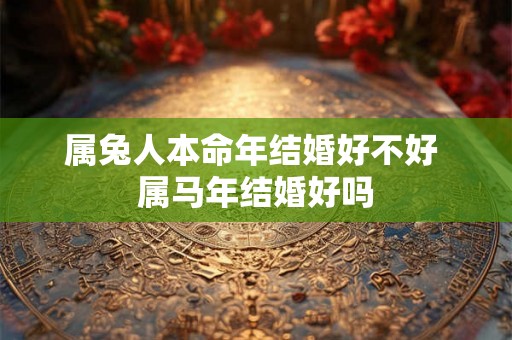 属兔人本命年结婚好不好 属马年结婚好吗