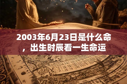 2003年6月23日是什么命，出生时辰看一生命运