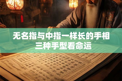 无名指与中指一样长的手相  三种手型看命运