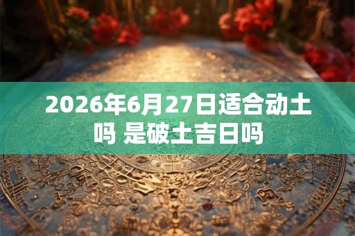 2026年6月27日适合动土吗 是破土吉日吗