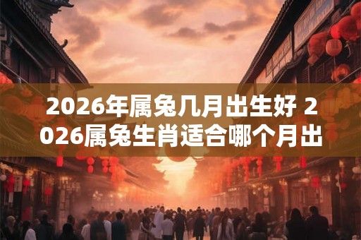 2026年属兔几月出生好 2026属兔生肖适合哪个月出生