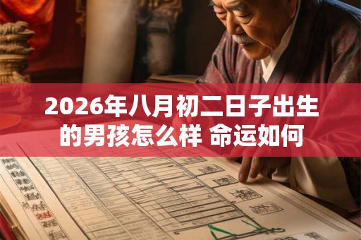2026年八月初二日子出生的男孩怎么样 命运如何