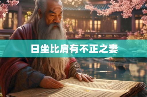 日坐比肩有不正之妻