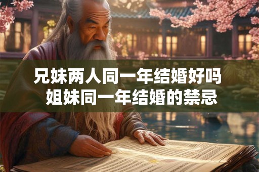 兄妹两人同一年结婚好吗  姐妹同一年结婚的禁忌