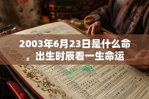 2003年6月23日是什么命，出生时辰看一生命运