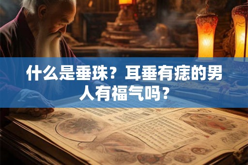 什么是垂珠？耳垂有痣的男人有福气吗？