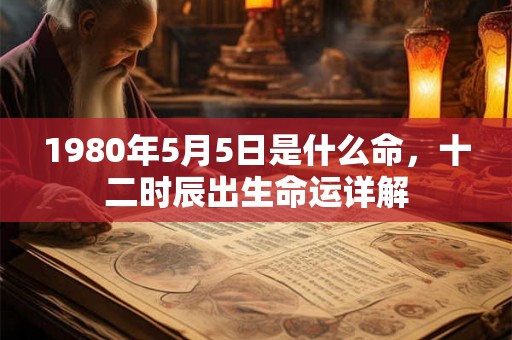 1980年5月5日是什么命，十二时辰出生命运详解