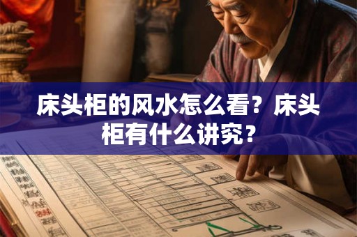 床头柜的风水怎么看？床头柜有什么讲究？