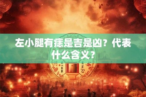 左小腿有痣是吉是凶？代表什么含义？