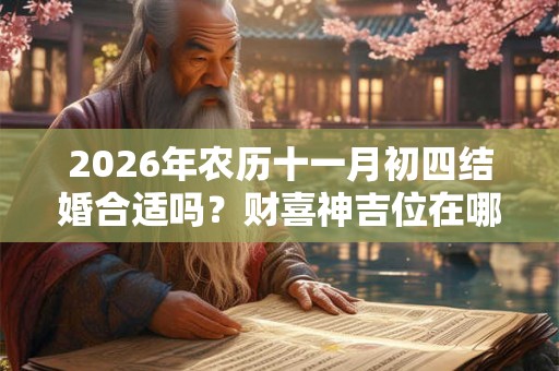 2026年农历十一月初四结婚合适吗？财喜神吉位在哪？