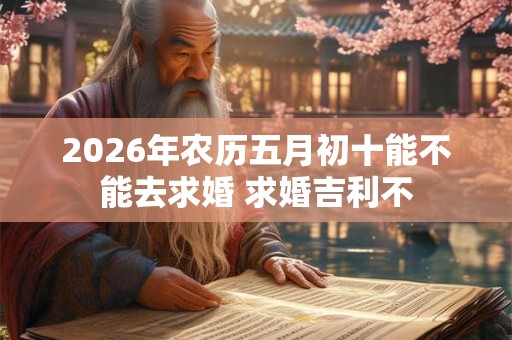 2026年农历五月初十能不能去求婚 求婚吉利不