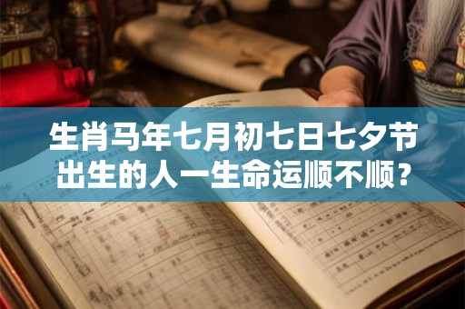 生肖马年七月初七日七夕节出生的人一生命运顺不顺？
