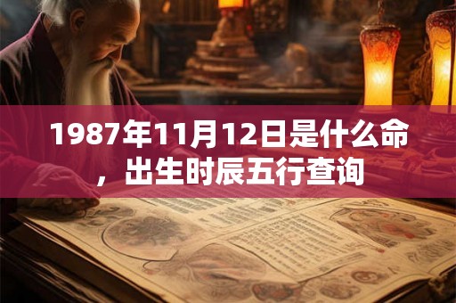 1987年11月12日是什么命,出生时辰五行查询 1987年11月12日是什么命,出生时辰五行查询