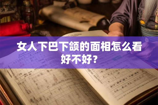 女人下巴下颌的面相怎么看好不好？