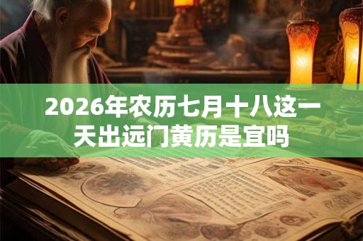 2026年农历七月十八这一天出远门黄历是宜吗