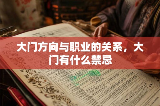 大门方向与职业的关系，大门有什么禁忌