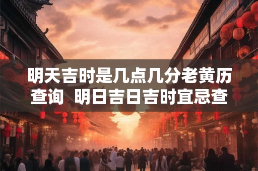 明天吉时是几点几分老黄历查询  明日吉日吉时宜忌查询