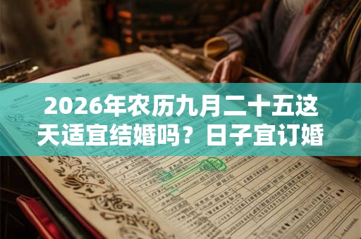 2026年农历九月二十五这天适宜结婚吗？日子宜订婚吗