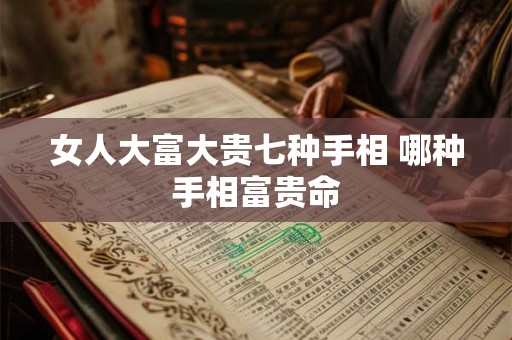 女人大富大贵七种手相 哪种手相富贵命