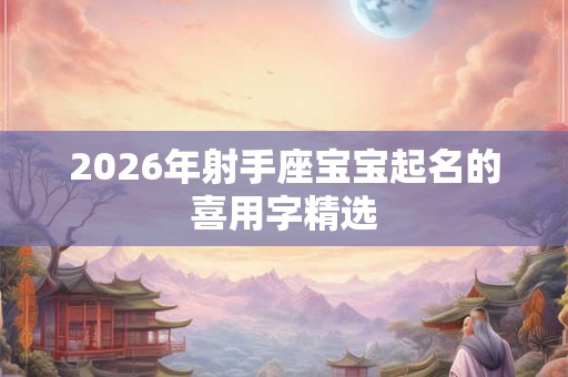 2026年射手座宝宝起名的喜用字精选