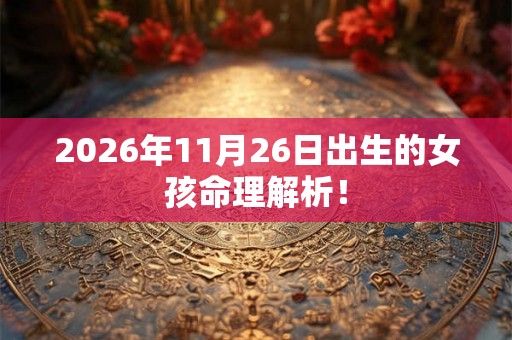 2026年11月26日出生的女孩命理解析! 2026年11月26日出生的女孩命理解析!