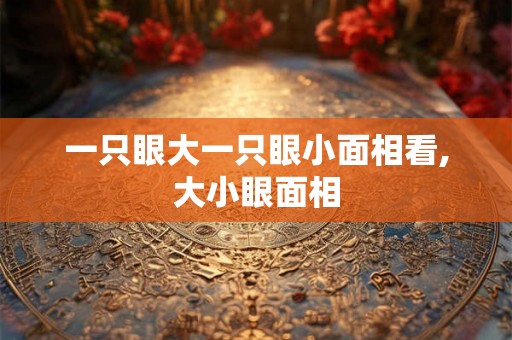 一只眼大一只眼小面相看,大小眼面相