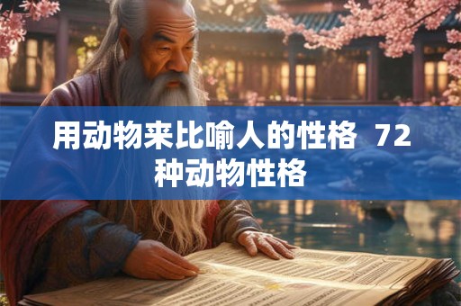 用动物来比喻人的性格  72种动物性格