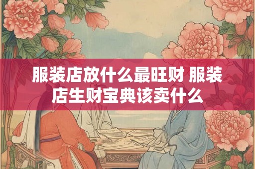 服装店放什么最旺财 服装店生财宝典该卖什么