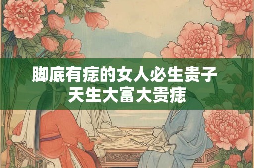 脚底有痣的女人必生贵子 天生大富大贵痣 脚底有痣的女人必生贵子 天生大富大贵痣