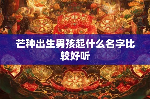 芒种出生男孩起什么名字比较好听 芒种出生男孩起什么名字比较好听