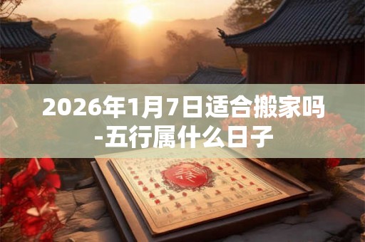 2026年1月7日适合搬家吗-五行属什么日子