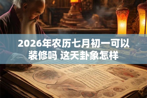 2026年农历七月初一可以装修吗 这天卦象怎样