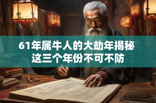 61年属牛人的大劫年揭秘 这三个年份不可不防 61年属牛人的大劫年揭秘 这三个年份不可不防