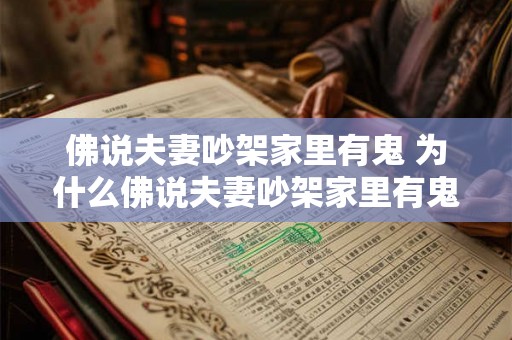 佛说夫妻吵架家里有鬼 为什么佛说夫妻吵架家里有鬼