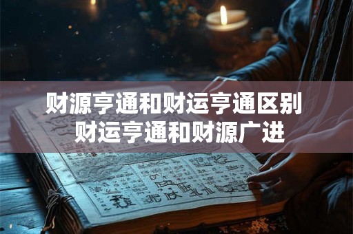 财源亨通和财运亨通区别  财运亨通和财源广进