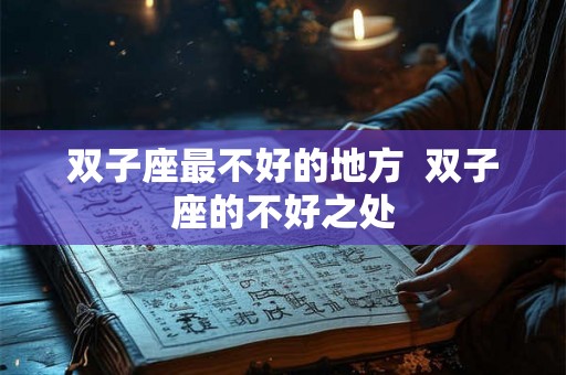 双子座最不好的地方  双子座的不好之处