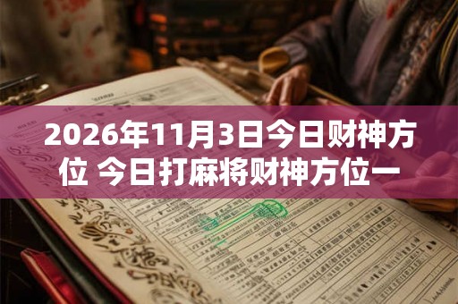 2026年11月3日今日财神方位 今日打麻将财神方位一览表