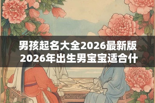 男孩起名大全2026最新版 2026年出生男宝宝适合什么名字
