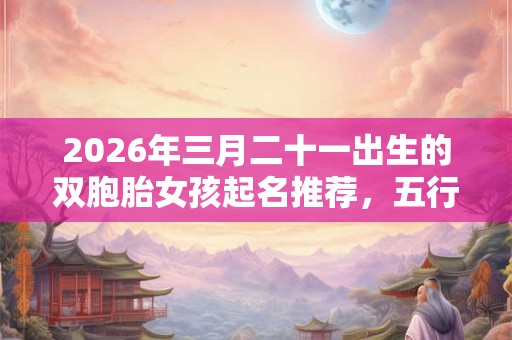 2026年三月二十一出生的双胞胎女孩起名推荐，五行属什么