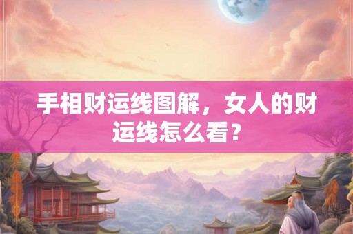 手相财运线图解，女人的财运线怎么看？