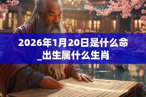 2026年1月20日是什么命_出生属什么生肖
